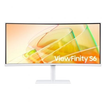 Monitor Profesional Ultraparonámico Curvo Samsung ViewFinity S6 S34C650TAU 34'/ UWQHD/ Multimedia/ Regulable en altura/ Blanco Monitor Profesional Ultraparonámico Curvo Samsung ViewFinity S6 S34C650TAU 34'/ UWQHD/ Multimedia/ Regulable en altura/ Blanco